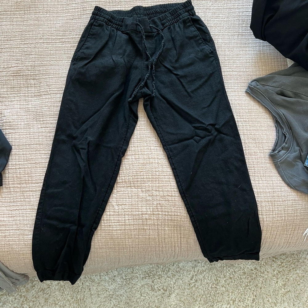 Cropped linen pants